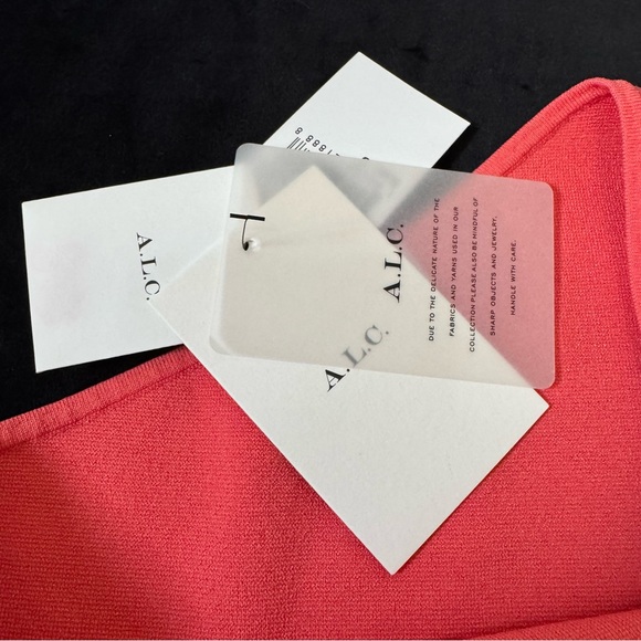 NWT! A.L.C. Colby One Shoulder Midi Dress in Rouge Size Small - Picture 2 of 16